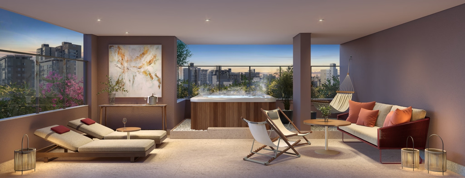 Spa relax com ofurô e vista — padrão Mivita